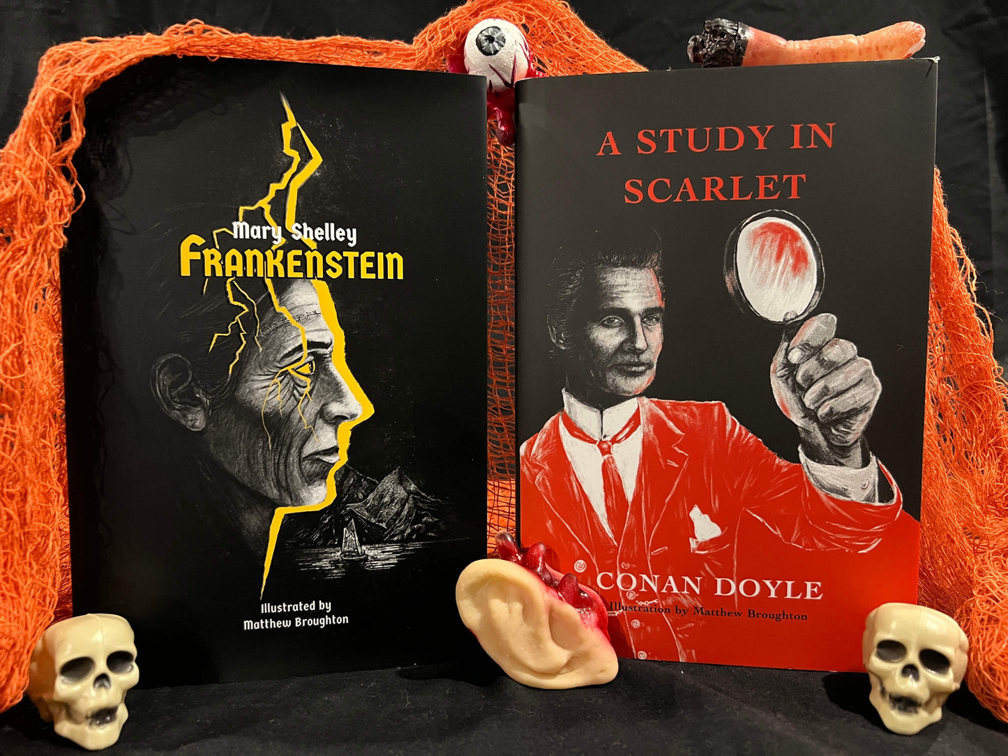 Frankenstein and A Study in Scarlet Signed with A5 print