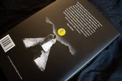 Frankenstein by Mary Shelley, presented by Hipkiss Publishing in a hardcover illustrated special edition. the back of the back of the dust jacket.